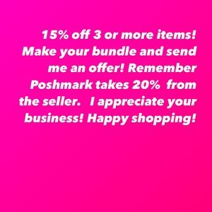 15% OFF 3 OR MORE ITEMS!!!!!